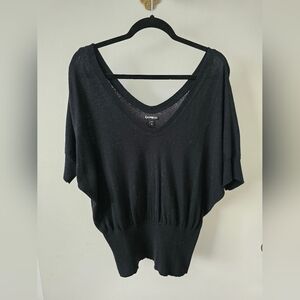 Express Black V-Neck Top